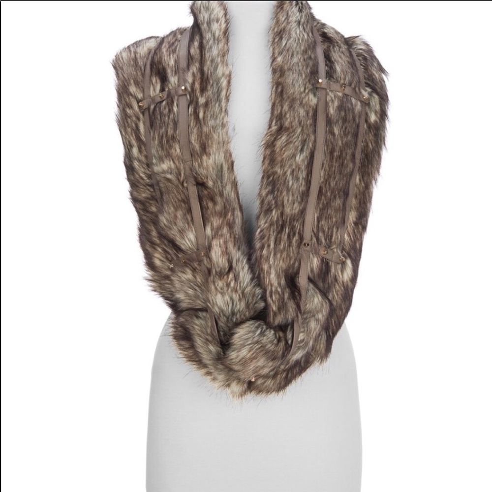 Henri Bendel Faux fur wrap scarf